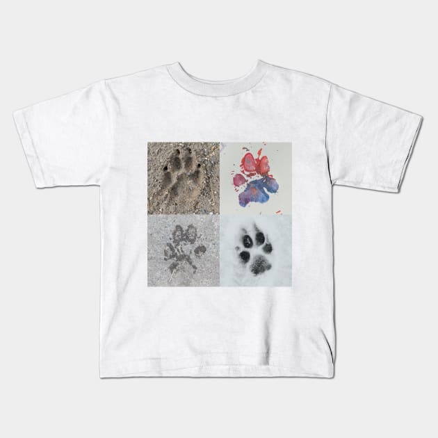 Paws of Art Kids T-Shirt by LittleGreenHat